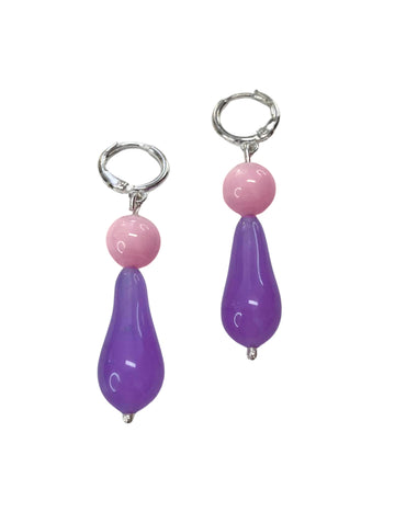 LaLa earrings, soft pink & Lavender